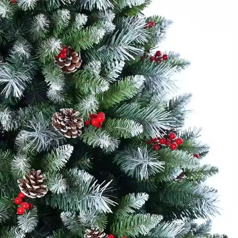 8 - foot Tall Christmas Tree , Spray White on the head With Haw and Pine Nut, for Holiday Decoration - MAGUSTA BEAUTY