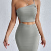 Women's Dresses Solid Sexy Backless One Shoulder Bodycon Dress