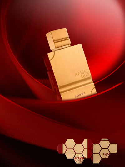 Al Haramain Amber Oud Rouge Eau de Parfum (1 Flasche/60 ML) – Orientalisch-arabisches Parfüm, holziger Duft, Geschenk für Sie oder Ihn
