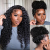 13x6 13x4 Deep Wave Frontal Wig Eng anliegend Transparent 30 Zoll Unsichtbarer Riemen 360 Full HD Lace Front Perücke Klebefreie Echthaarperücke