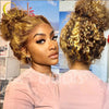 Water Wave 30 Inch Invisible Strap 360 Full Lace Front Wig Honey Blonde Highlight Deep Wave Frontal Wig Glueless Wig Human Hair