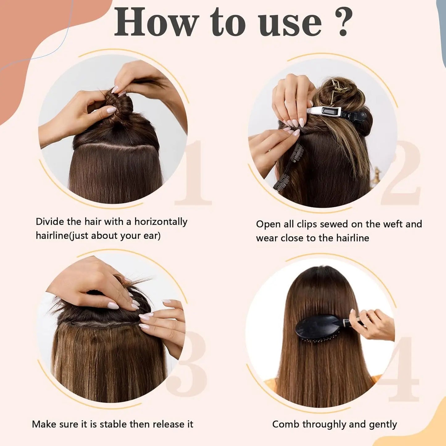 100% Brazilian Clips In One Piece Hair Extension Natural Straight Remy Human Hair  Invisible Seamless Clip in Straight One Piece