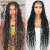 36 Zoll Synthetische Spitze Geflochtene Perücken Schmetterlingszöpfe Spitzenperücke für schwarze Frauen Zopfperücken im Ausverkauf Box Braids Spitzenperücke