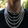 Hip Hop Jewelry 1 Row Iced Out Tennis Chain Bling CZ Men Diamond Cubic Zirconia Choker Necklace Women Drop Shipping