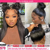 250 Density 360 Full Lace Wigs 100% Human Hair Glueless PrePluck Brazilian Straight 13x4 Transparent Lace Frontal Wig For Women