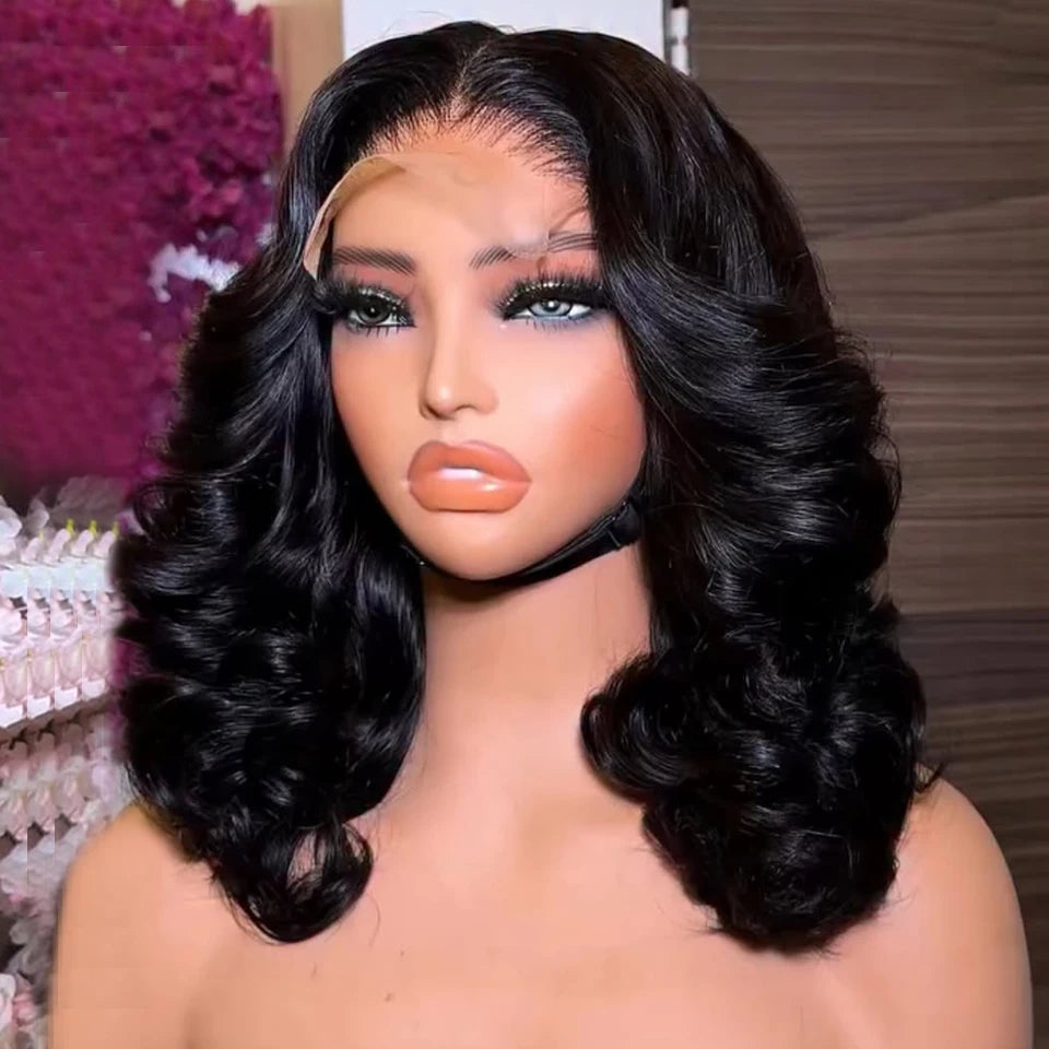Short Bob Wig Body Wave 13x4 Glueless Wig Human Hair Brazilian Ready To Wear 4x4 Lace Frontal Closure Wig for Women Preplucked