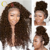 Wasserwelle unsichtbarer Riemen 360 Full HD Lace Front Perücke Schokobraun 30 Zoll Deep Wave Frontal Perücke Klebelose Perücke Echthaar