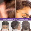 13x4 Transparente HD Lace Frontal Perücke Kurze Bob Perücke Echthaar Schokobraun #4 Lace Front Perücken Vorgezupft Kurze Glatte Perücke