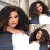 Ombre Brown Wear Go Human Hair Wigs Pre-Styled Layered Cut Kinky Curly Wig HD 7x5 Glueless Pre-Cut Wig for Quick Installation