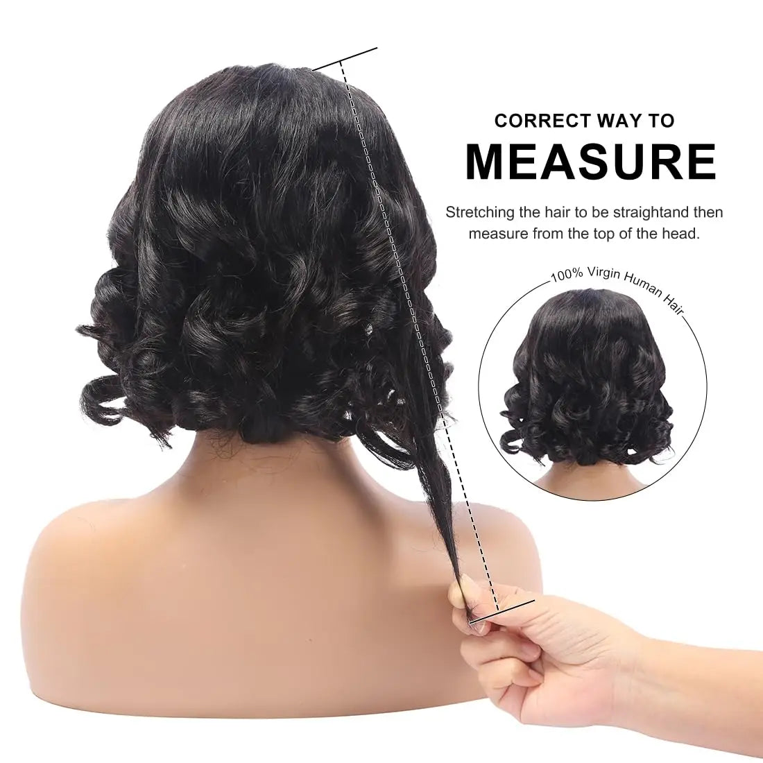 13x4 Lace Frontal Perücke Echthaar Kurze Bob Perücke Body Wave 4x4 HD Lace Front Verschluss Perücke Brasilianisches unbehandeltes Haar Natur Schwarz Farbe
