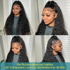 220 Dichte HD 13X6 Transparent Tiefe Wasserwelle Gelockte Echthaar Lace Front Perücke 30 34 Zoll 13X4 Lace Front Echthaar Perücken