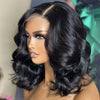 13x4 Lace Frontal Perücke Echthaar Kurze Bob Perücke Body Wave 4x4 HD Lace Front Verschluss Perücke Brasilianisches unbehandeltes Haar Natur Schwarz Farbe