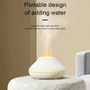 Kinscoter Volcanic Aroma Diffuser Essential Oil Lamp 130ml USB Portable Air Humidifier with Color Flame Night Light