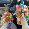 Hausschuhe Damen Baumwoll-Hausschuhe Pelzige Flip-Flops Hausschuhe Süße Teddybär-Puschen Plüsch-Pantoletten Damen Günstige Puschen