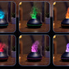 Kinscoter Volcanic Aroma Diffuser Essential Oil Lamp 130ml USB Portable Air Humidifier with Color Flame Night Light