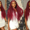 250 Dichte 30 Zoll 13x4 99J Burgundy Deep Wave Lace Front Perücke Lockige Lace Front HD Lace Front Echthaar Perücken für Frauen