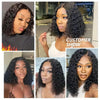 13x4 Kurze Bob Perücke Echthaar Deep Wave 100% Brasilianische Lockige Echthaar Perücken Transparente Spitze Front Perücken Für Frauen Vorgezupft