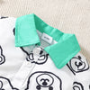 Baby Boys Summer Short Sleeve Bear Print Contrast Collar Polo and Flap Pocket Shorts Set