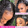 Deep Wave 13x4 Lace Front Wigs Short Bob Wig Brazilian Virgin Human Hair Pre Plucked With Baby Hair Natural 4x4 Closure Bob Wigs