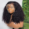 13x4 Kurze Bob Perücke Echthaar Deep Wave 100% Brasilianische Lockige Echthaar Perücken Transparente Spitze Front Perücken Für Frauen Vorgezupft