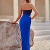 Adyce Abend Maxi Pailletten Langes Kleid Für Frauen Trägerlos Sexy Hoher Schlitz Party Celebrity Patchwork Mode Damen Kleid Vestidos
