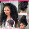 13x6 13x4 Deep Wave Frontal Wig Eng anliegend Transparent 30 Zoll Unsichtbarer Riemen 360 Full HD Lace Front Perücke Klebefreie Echthaarperücke