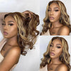 Highlight Body Wave Bob Wig Human Hair 13X4 Lace Front Human Hair Wigs For Women Honey Blonde Transparent Lace Frontal Wig
