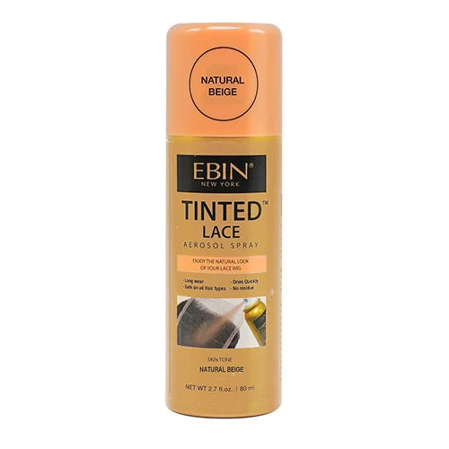 Ebin New York Tinted Lace Aerosolspray 2.7oz/ 80ml – Schnell trocknend, natürlicher Farbton, ideal für nahtloses Verblenden von Spitzen