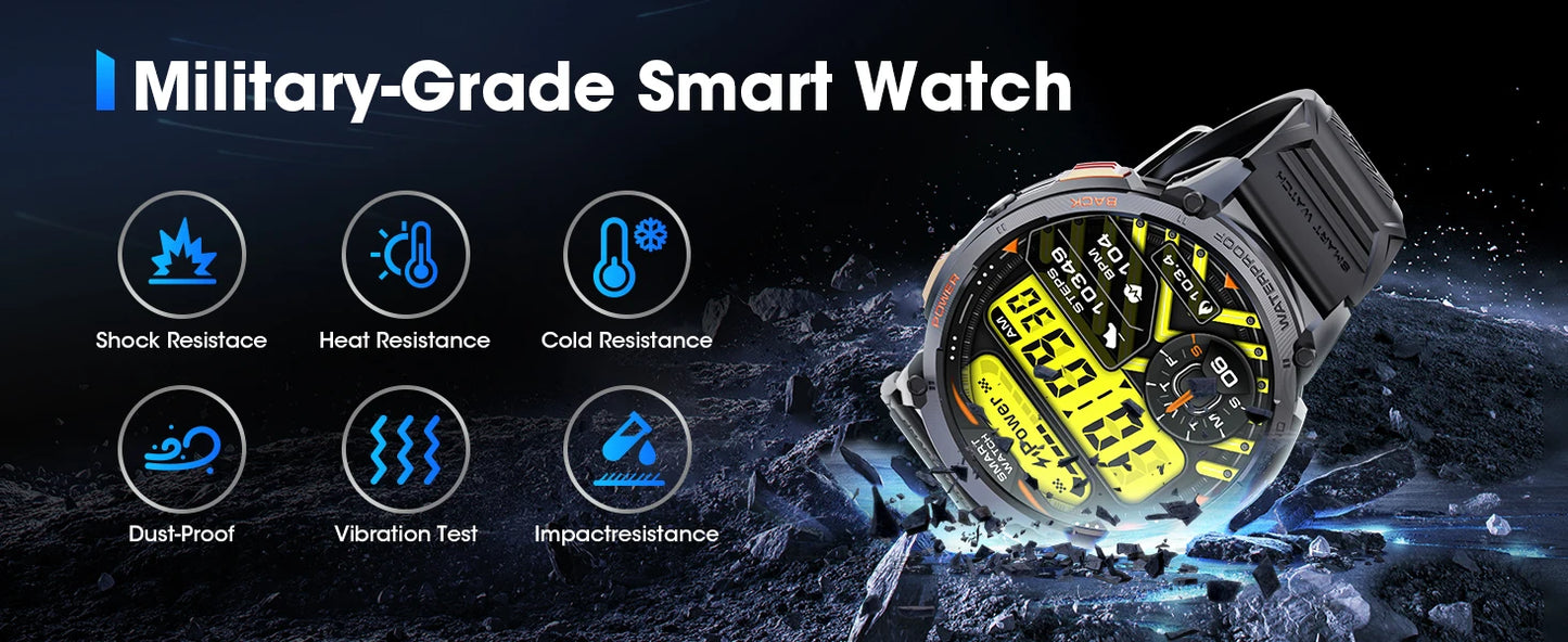 Karchilor Smartwatches für Herren 2025 Smartwatch für Damen Bluetooth Anruf 1.85 High-Definition Bildschirm Fitness Sport Wasserdicht
