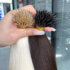50Pcs Nano Ring Human Hair Extensions Straight Remy Micro Beads Ring Hair Extension 0.5g/0.8g/1g/Strand 12-26Inch Natural Color