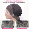 250 Density Invisi Drawstring Snug Fit 360 HD Full Lace Frontal Wigs 30 Inch Body Wave Lace Front Human Hair Wig Glueless Wig