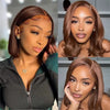 Chocolate Brown Straight Bob Wigs 13x4 Lace Frontal Human Hair Bob Wigs Short Bob Transparent Lace Front Virgin Wigs For Women