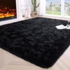 Flauschiger Teppich für das Schlafzimmer, zottelige, flauschige Teppiche für das Schlafzimmer, dicke schwarze Teppiche für das Wohnzimmer, Teppiche für Mädchen und Jungen