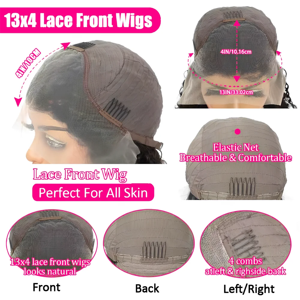 Highlight Body Wave Bob Wig Human Hair 13X4 Lace Front Human Hair Wigs Honey Blonde HD Transparent Lace Frontal Wig  For Women