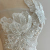 1 Piece Green 3d Bead Flowers Applique For Couture Dance Costume Embroidery Sewing On Patches For Wedding/Evening Dress
