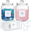 Glass Jars With Airtight Lids And Labels, Half Gallon Storage Containers With Spoons For Laundry Detergent, Pods, Scent Booster