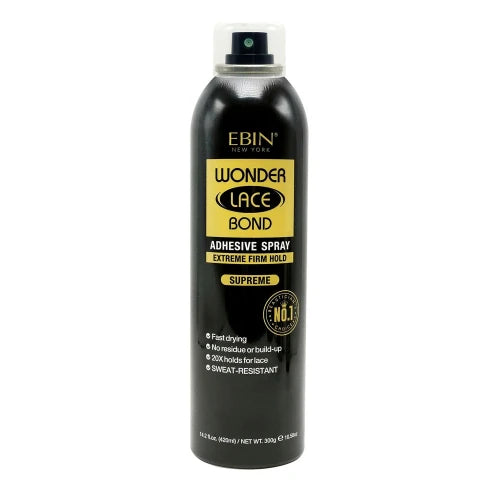 Ebin New York Wonder Lace Bond Adhesive Melting Spray Extreme Firm Hold Supreme – Maximaler Halt, perfekt für den täglichen Gebrauch