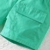 Baby Boys Summer Short Sleeve Bear Print Contrast Collar Polo and Flap Pocket Shorts Set