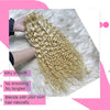 SOVO Honey Blonde Water Wave Human Hair Extensions 100 G Highlight P6/613 Natural Wet and Wavy Peruvian Curly Hair Weave Bundles