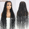 36 Zoll Synthetische Spitze Geflochtene Perücken Schmetterlingszöpfe Spitzenperücke für schwarze Frauen Zopfperücken im Ausverkauf Box Braids Spitzenperücke