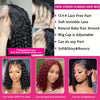 Deep Wave 13x4 Lace Front Wigs Short Bob Wig Brazilian Virgin Human Hair Pre Plucked With Baby Hair Natural 4x4 Closure Bob Wigs