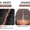 UNice Hair Bye Bye Knots 7x5 Lace Glueless Wig Brown Balayage Body Wave Human Hair Lace Front Wig Pre Cut Pre Bleached Lace Wig