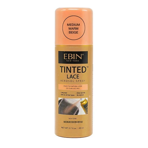 Ebin New York Tinted Lace Aerosolspray 2.7oz/ 80ml – Schnell trocknend, natürlicher Farbton, ideal für nahtloses Verblenden von Spitzen