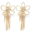 Stonefans Exaggerated Colorful Flower Earrings Fashion Long Tassel Drop Earring for Festival Drag Queen Jewelry
