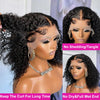 Curly Short Bob 200% HD 13X4 Lace Frontal 100% Natural Human Hair Wigs Deep Water Wave 13X4 Lace Front Wig 4x4 Closure For Women