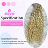 SOVO Honey Blonde Water Wave Human Hair Extensions 100 G Highlight P6/613 Natural Wet and Wavy Peruvian Curly Hair Weave Bundles