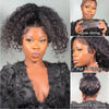 13x6 13x4 Deep Wave Frontal Wig Eng anliegend Transparent 30 Zoll Unsichtbarer Riemen 360 Full HD Lace Front Perücke Klebefreie Echthaarperücke