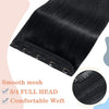 100% Brazilian Clips In One Piece Hair Extension Natural Straight Remy Human Hair  Invisible Seamless Clip in Straight One Piece