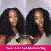 Wear And Go Water Wave Bob Lace Perücke für Frauen gelockt 6x4 Glueless Echthaar Perücke 4x4 Ready To Go Echthaar Perücken Pre-Cut Lace Perücke