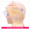 13x4 13x6 360 HD Transparent 613 Lace Frontal Wig Honey Blonde Color Brazilian Raw Body Wave Lace Front Human Hair Wig For Women